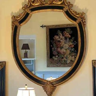 Large shield mirror