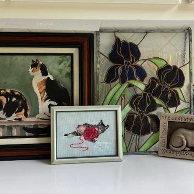 Stained glass cats