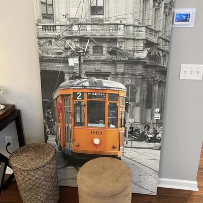 This trolley print is about 5’ tall 