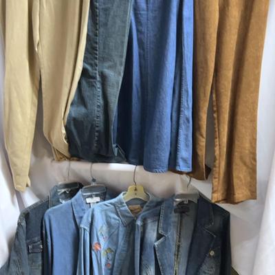 Denim Jackets, Shirts, Pants And Skirt