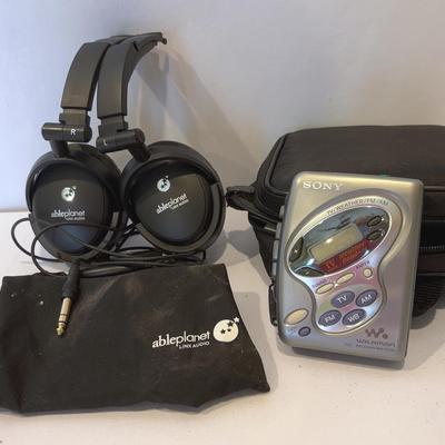 Sony Walkman radio cassette player & able planet Linz Audio headsets