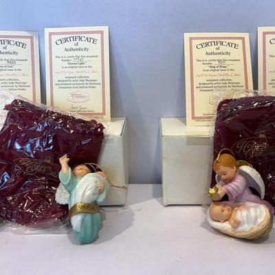 Heirloom Ornaments from Ashton-Drake- Eternal Light/Son Of God (3 Sets) King of Kings/Almight God(3)