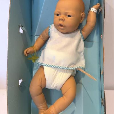 Vintage Jesmar  Spain 18" Newborn Baby Doll Boy In Original Box 