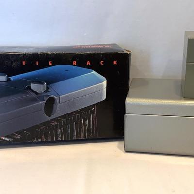 Motorized Tie Rack  & Durham Policy Box Plus Small Metal Box