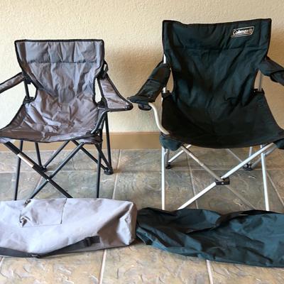 2 Folding Camp Chairs With Bags