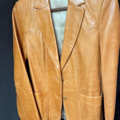 Vintage Women’s Lady Scully, leather blazer - Size 12