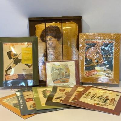 Vintage 1909 Calendar Girl Coca-Cola, Pallet Wood Picture Art & Collection Of Posters