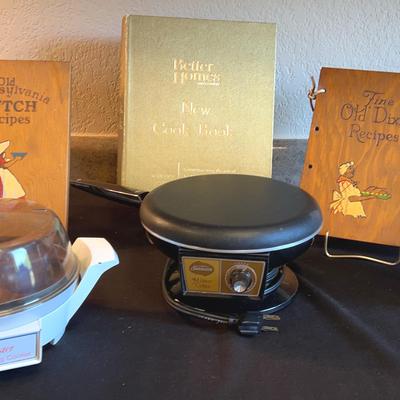 Vintage Cookbooks And Kitchen Appliances - Oster, Sunbeam And Handyhot