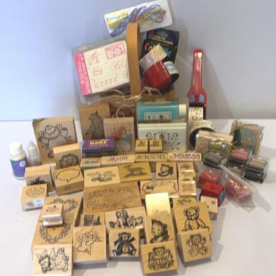 Collection of rubber stamps