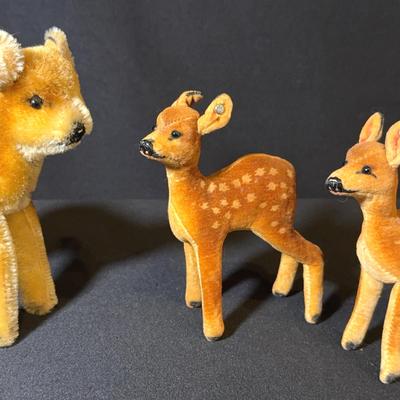 Steiff Fawn Set and Rehkitz Plush Fawn 