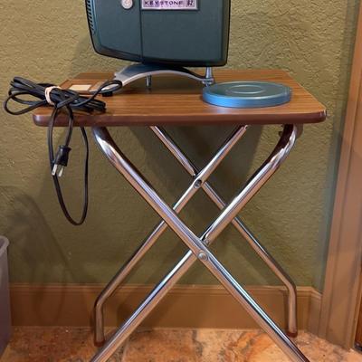 Vintage Keystone Projector And Projection Table