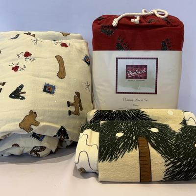 Ashley Cooper King Sheet Set (flat/fitted) 2 Pillow Cases King Made In Portugal, Woolrich King Sheet