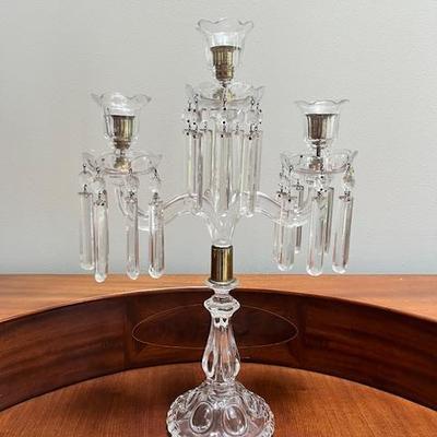 One of 2 Baccarat candelabras