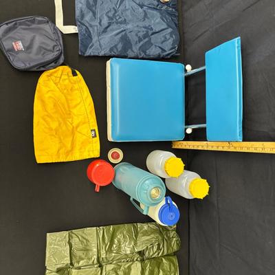 Vinatage UNC Stadium Chair along with misc Camping Items 
