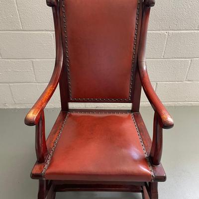 Hardwood Platform Rocking Chair 