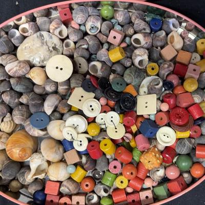 Mix of Wooden Beads And Buttons 