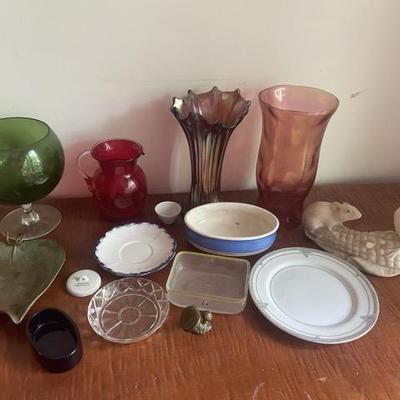 Various Vintage  tchotchkes and Vases