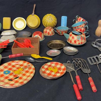 Vintage Doll Set of KitchenUtensils 
