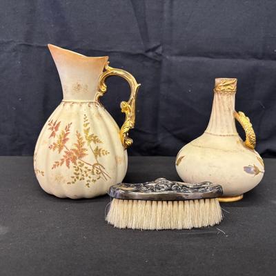 Vintage Vases and Boar Bristle Brush