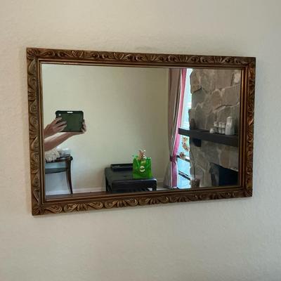 Burnt Gold Resin Frame Mirror