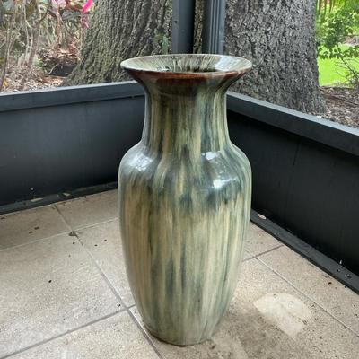Large Glazed Pottery Vase 