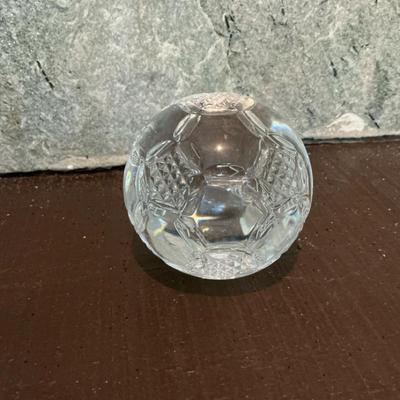 Waterford Soccer Ball Paperweight Engraved