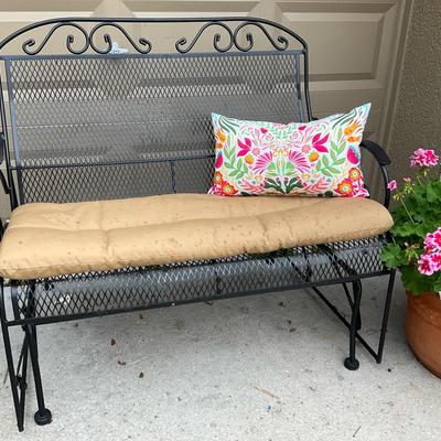 Iron Mesh Glider Bench