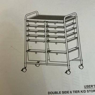 Double Side Six Tier Storage Cart HW56500
