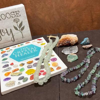 Citrine Quartz Geode, Green Fluorite, Blue Apatite, Polished Quartz Crystal, Celestine