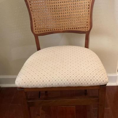 Vintage Stakmore Furniture Of Oswego NY Walnut Caneback Folding Game Chair
