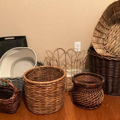 Baskets Of Varied Sizes For Home Decor Or Organizing