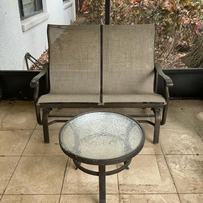 Tropitone Patio Loveseat Glider & Table 