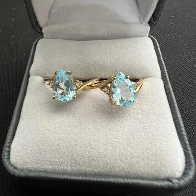 Blue 10k Rings 