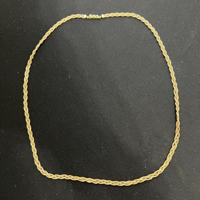 14k 24inch Braided Chain 