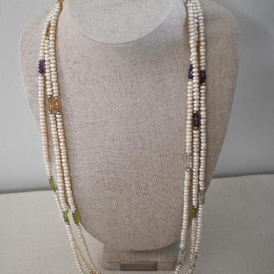 Real Pearl necklace 14K clasp