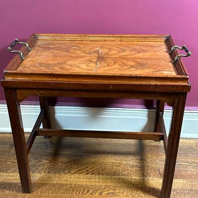 Butler's Tray Table | Vintage (20th c.) butler's tray table, with removable serving tray. - h. 22.5 x w. 26.5 x d. 16.75 in
