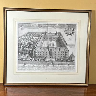 After David Loggan (English, 1634-1692) Illustration - Wadham College | Overhead view of Wadham College at the University of Oxford...