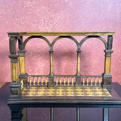 Miniature Model - Italian Arched Loggia | Miniature model of a wooden Italian arched loggia space, often produced by architects and...