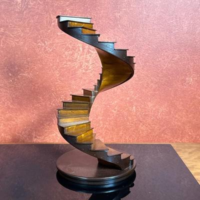 Miniature Model - Spiral Staircase | Miniature model of a wooden spiral staircase, often produced by architects and furniture makers as...
