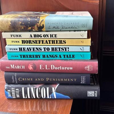 (8pc) Books (Language & History) - Foydor Dostoevsky & Others | Set of 8 books including: "La Folie Baudelaire" by...