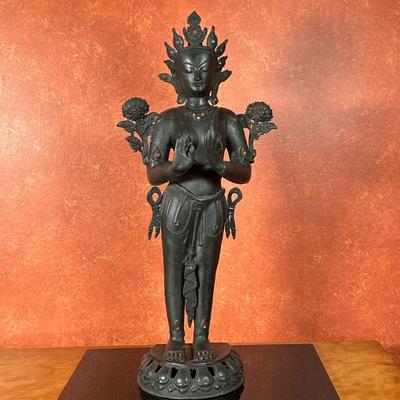 Tibetan/Buddhist Figure - Tara | Tibetan bronze statue of Tara, a revered figure in Buddhism often associated with compassion and...