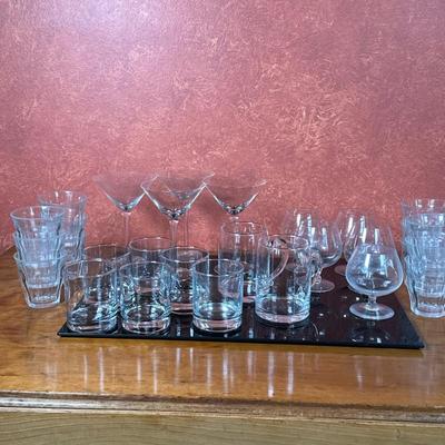 Collection Of Cocktail Glasses | Martini glasses = 4 count Beer glass mugs = 2 count Tumbler glasses = 15 count Lowball glasses = 6 count...
