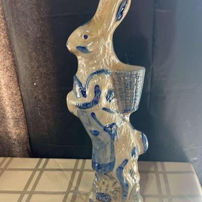 Vintage BBP Beaumont Brothers Pottery Cobalt Blue Bunny