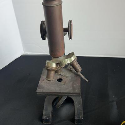 Carl Zeiss Brass Fierwon Microscope Early 20th Century