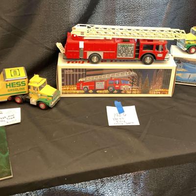 1986, 1987,1988 Hess Toy Truck Collectibles plus 40th Anniversary Book