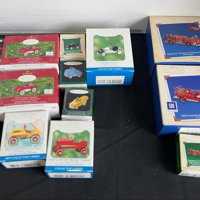 Hallmark Keepsake Ornaments - Firetrucks And Cars