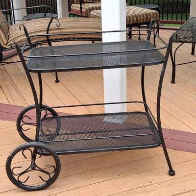 Patio serving cart