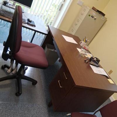steel and laminate 60" desk