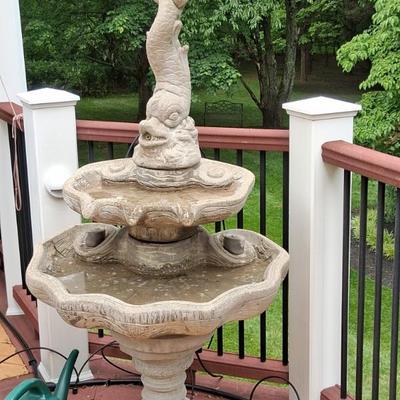 Patio fountain, Italian dolphin 