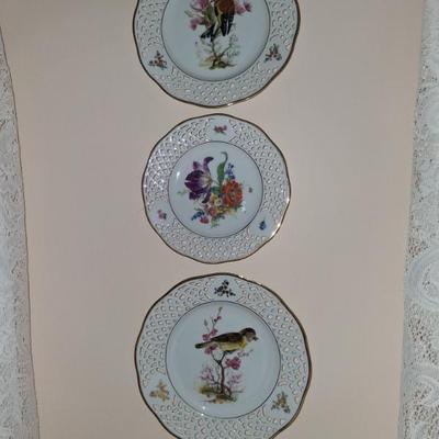 german porcelain bird plates